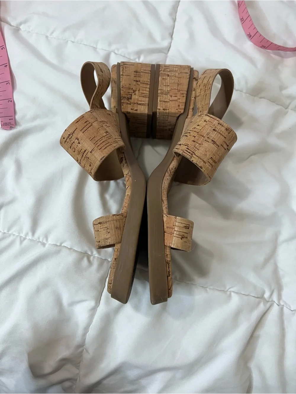 Aerosoles Dove Cork Block Heel Sandals Natural Cork size 11